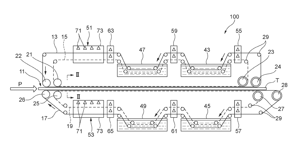 Continuous shaping machine for bean curds