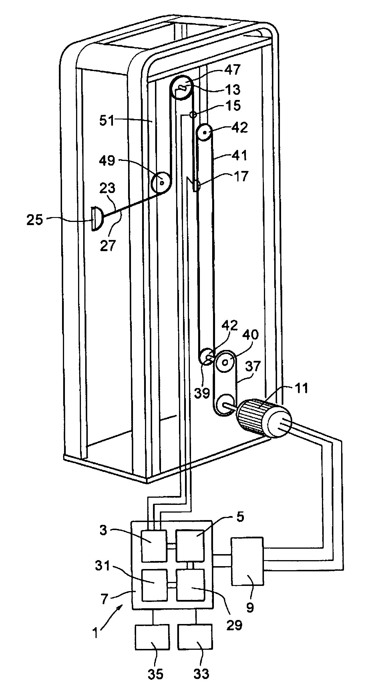 Method, a computer program, and device for controlling a movable resistance element in a training device