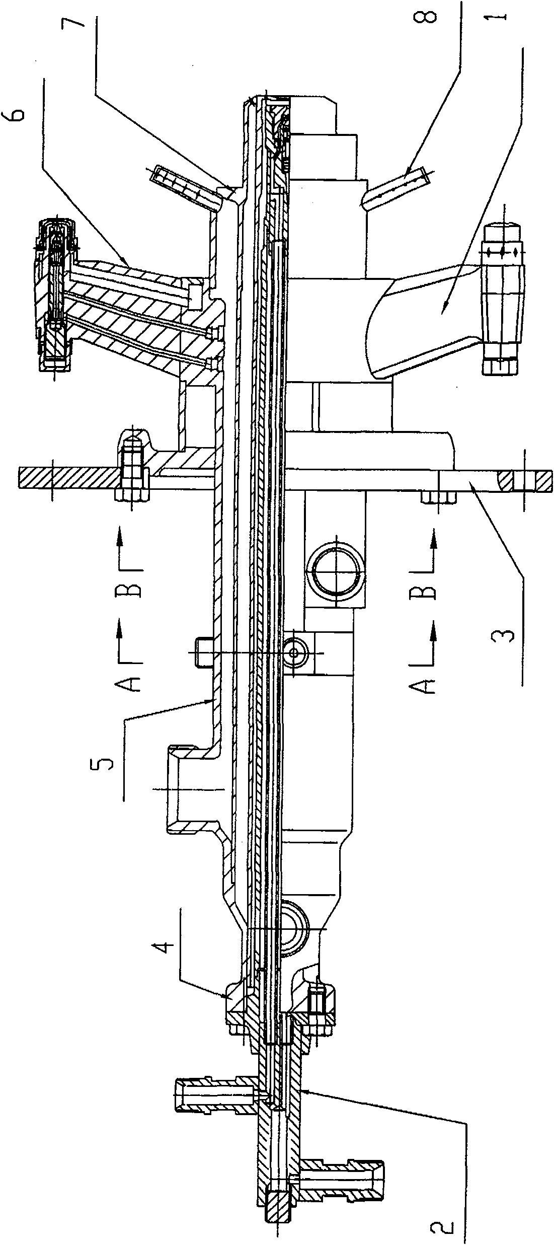 Multi-head double-fuel combined nozzle