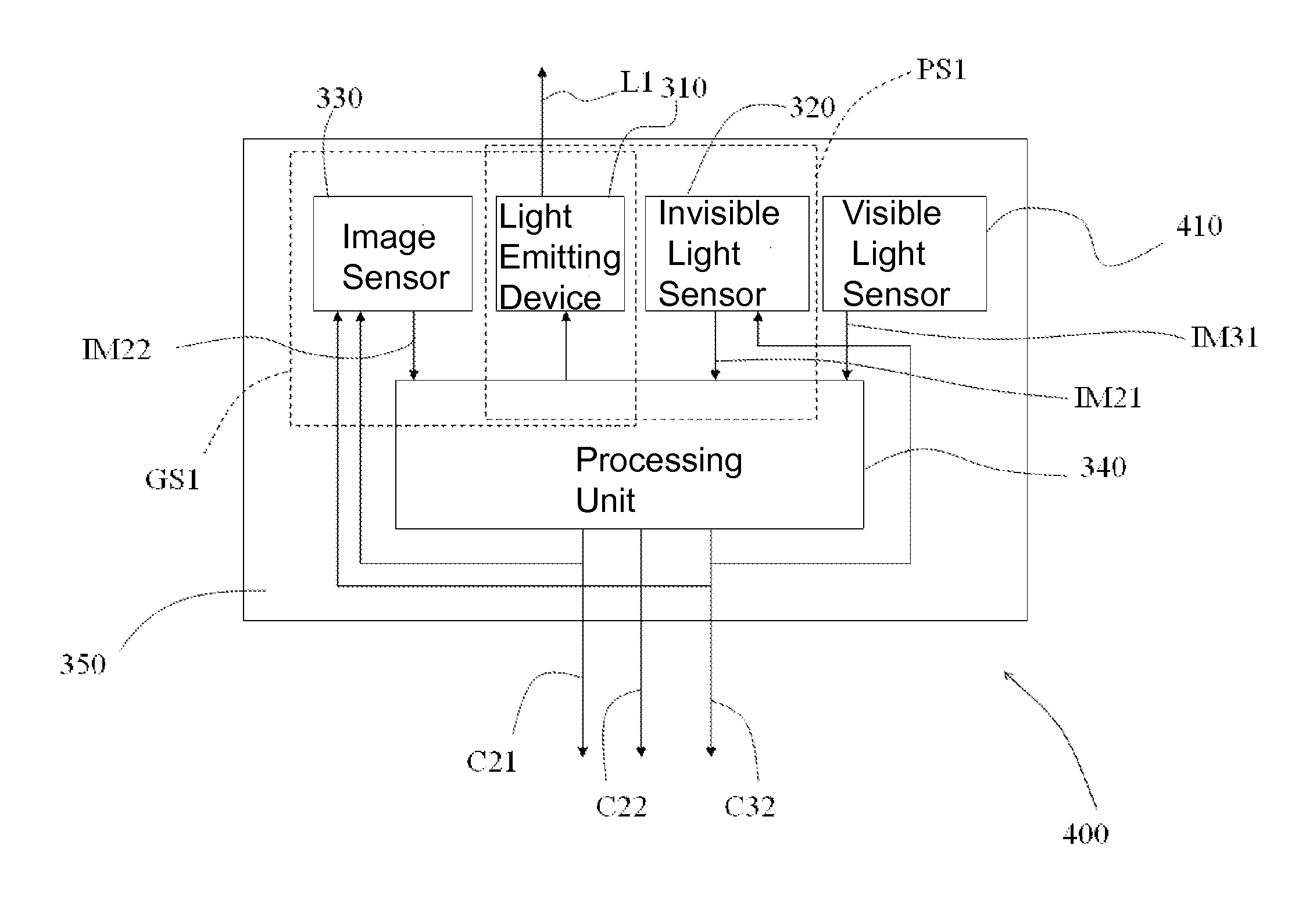 Gesture recognition apparatus and complex optical apparatus