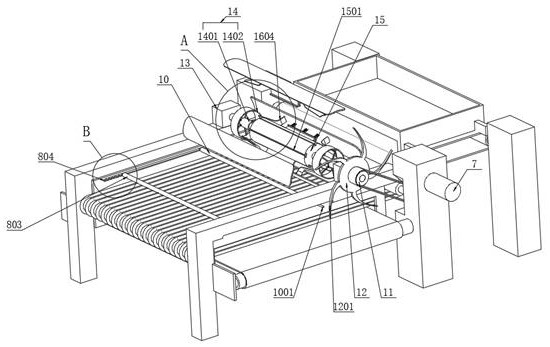 A food sorting device for cold chain logistics