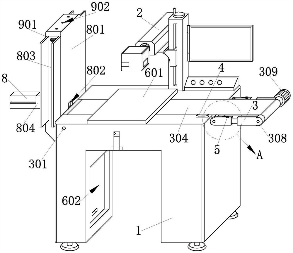 Laser marking machine for relay processing