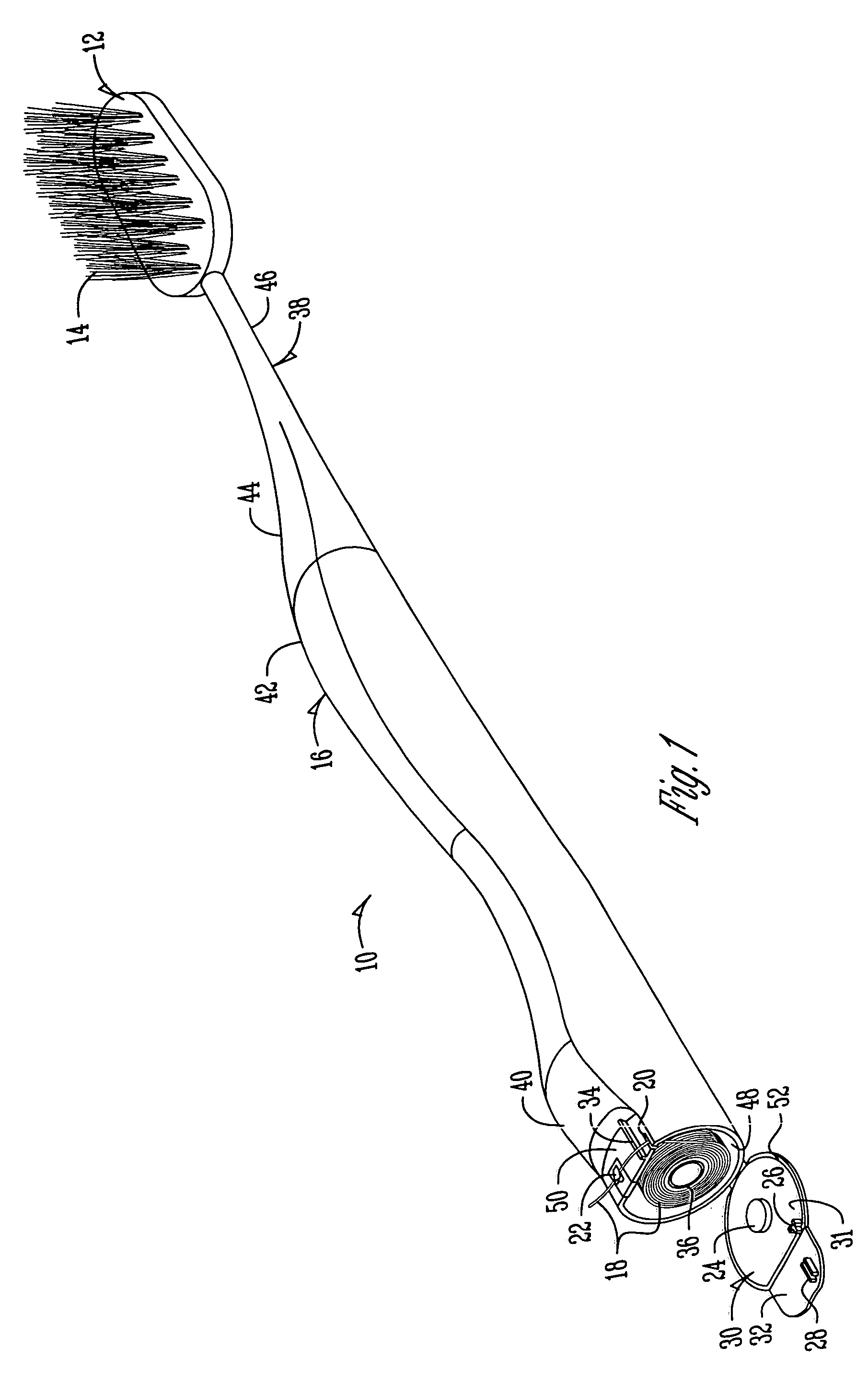 Toothbrush having flossing dispenser on handle