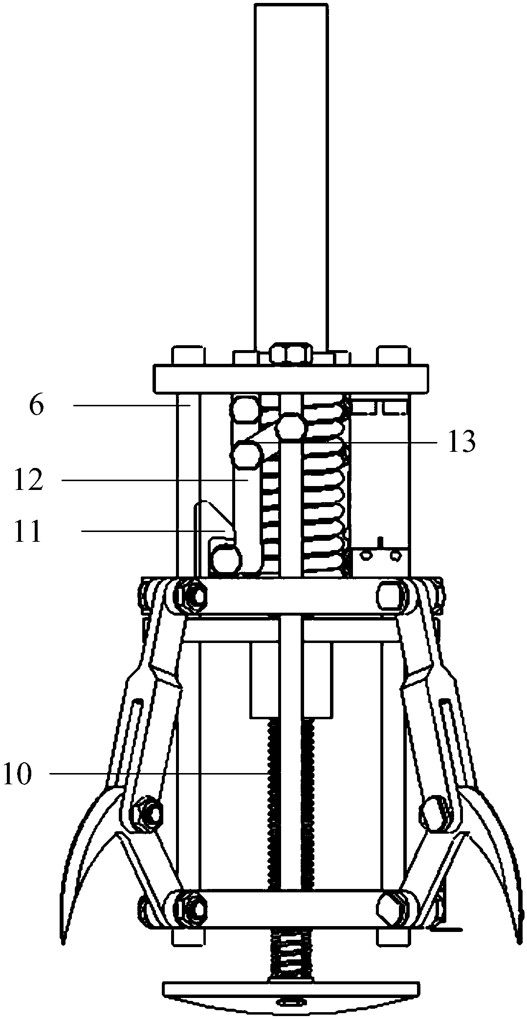 Arresting mechanism suitable for spacecraft universal structure surface