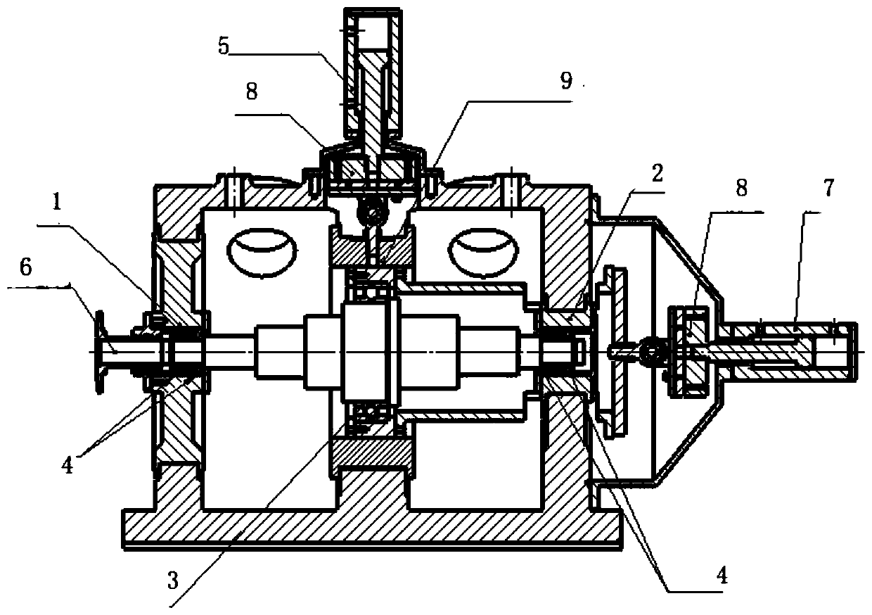 Main shaft bearing impact test bench