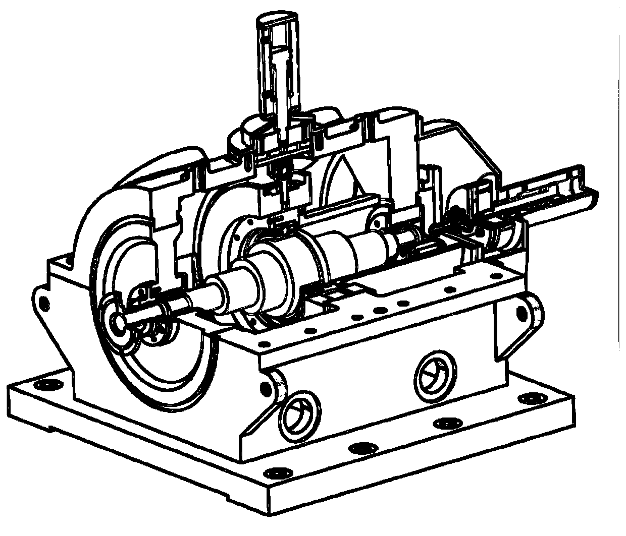 Main shaft bearing impact test bench