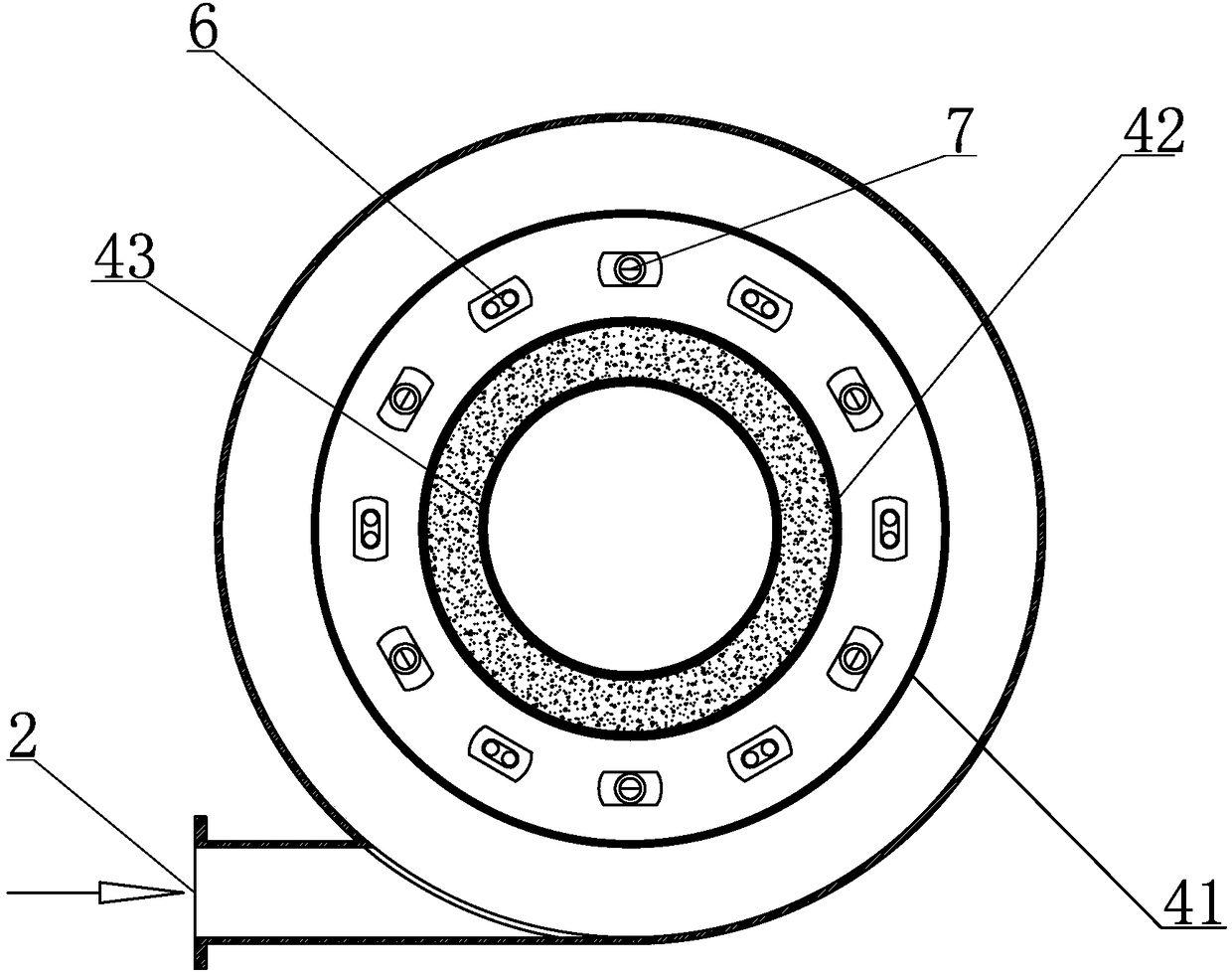 Integral type organic waste gas treatment device