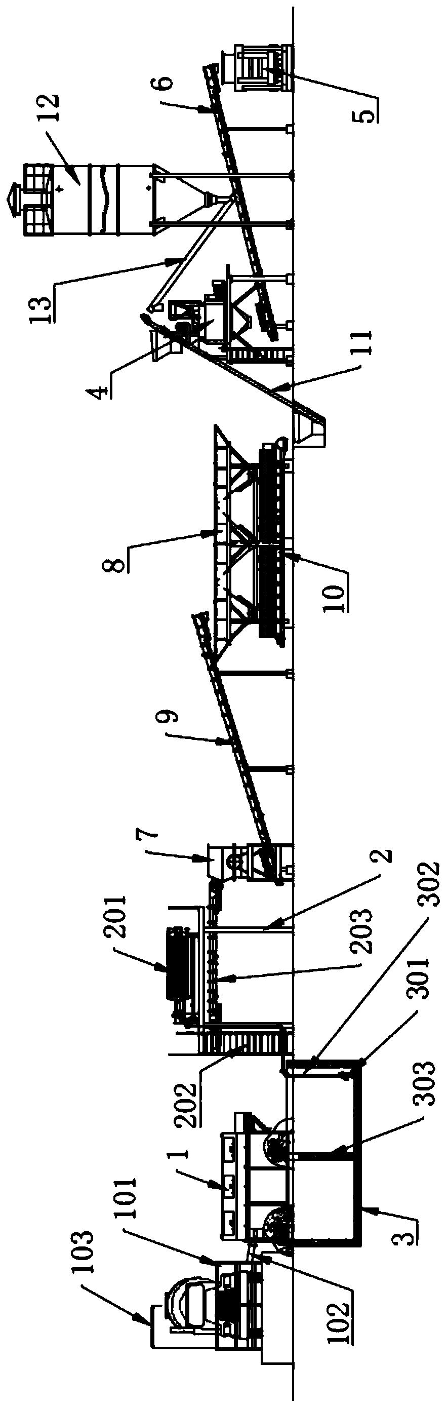 Brick making production line for recycling concrete cleaning waste