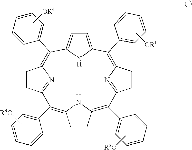 Tetraphenylbacteriochlorin derivatives and compositions containing the same