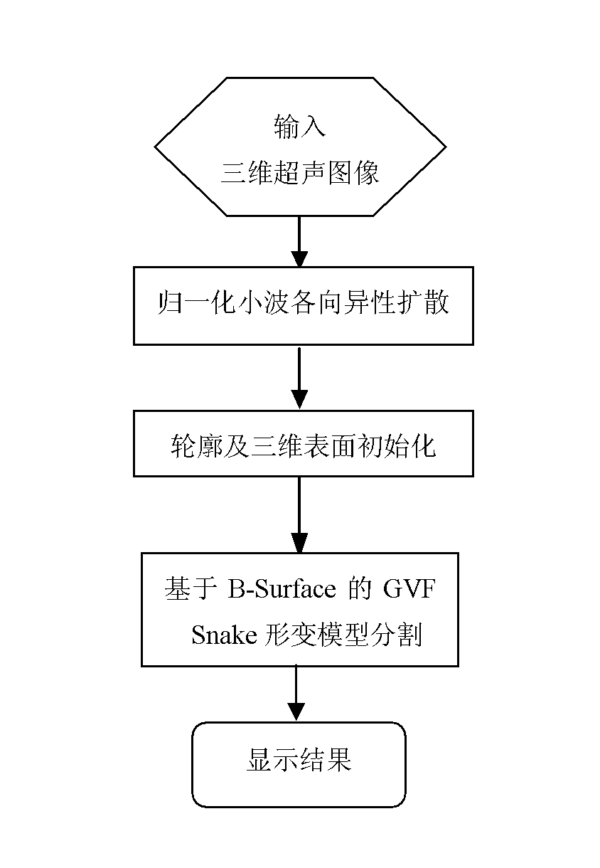 Method for segmenting three-dimensional ultrasonic image