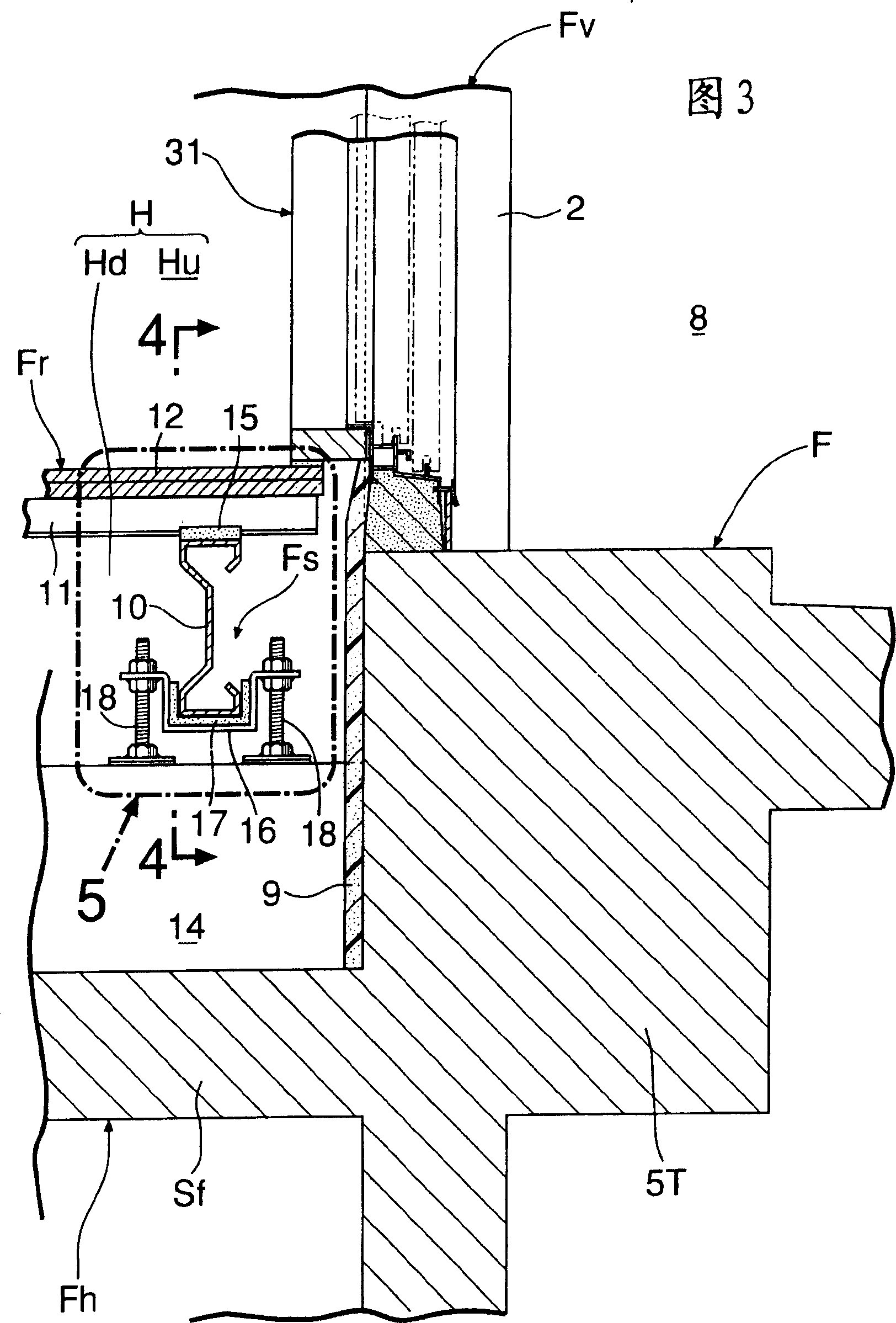 Floor support structure of building