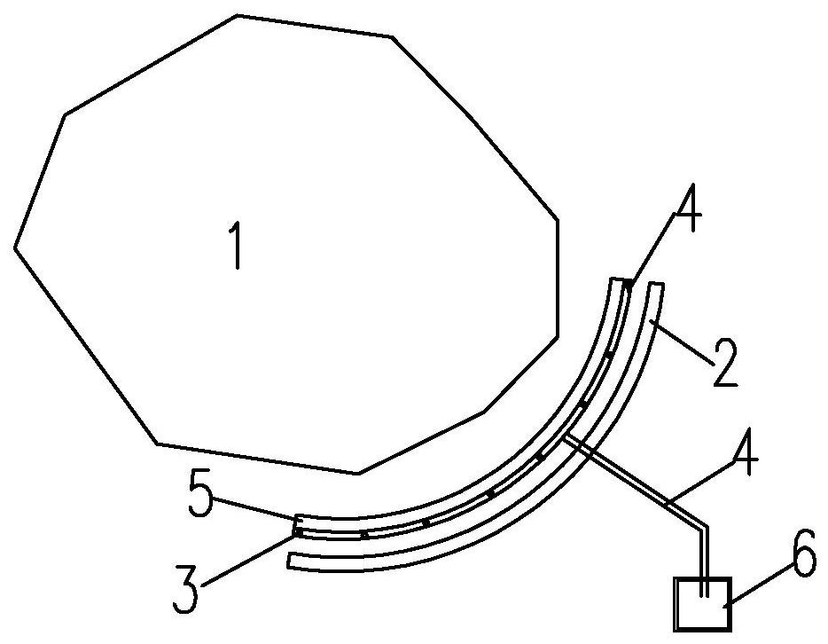 Underground pollution liquid seepage interception and collection structure and construction method thereof