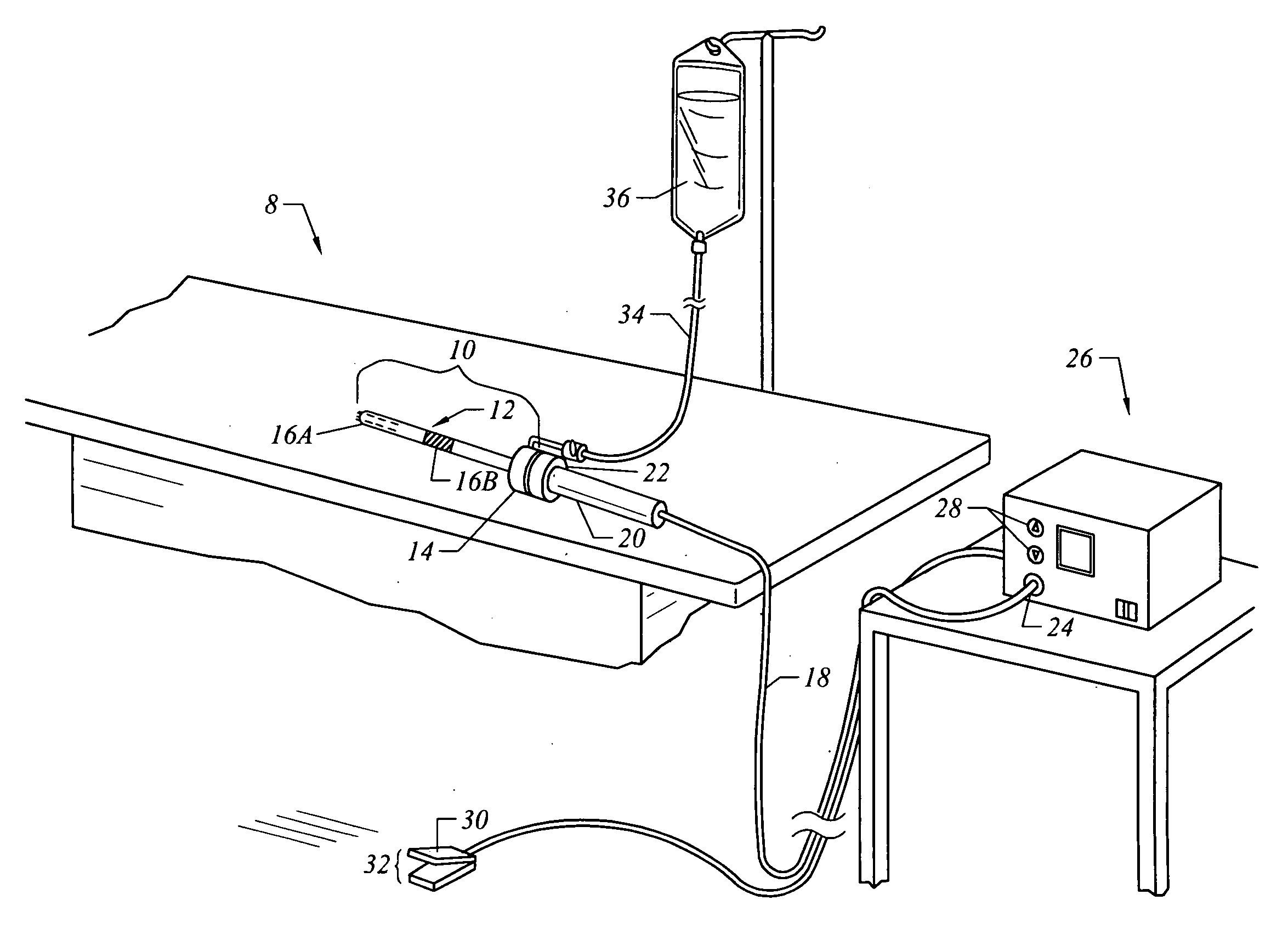 Electrosurgical method and system for treating foot ulcer