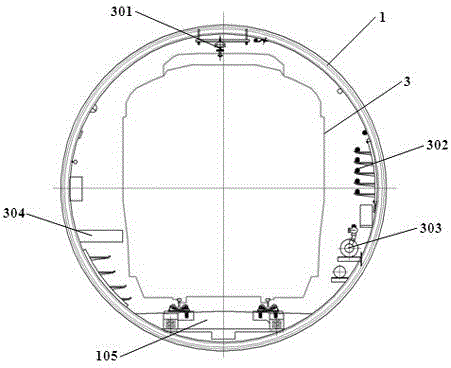 Lightweight composite material supporting structural component for track traffic tunnel and mounting method thereof