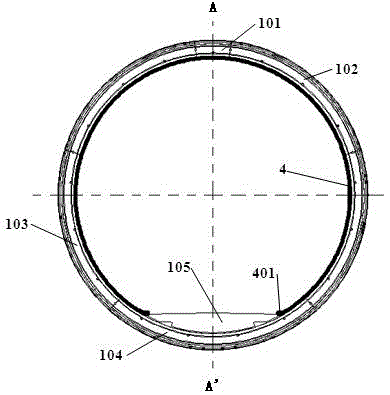 Lightweight composite material supporting structural component for track traffic tunnel and mounting method thereof