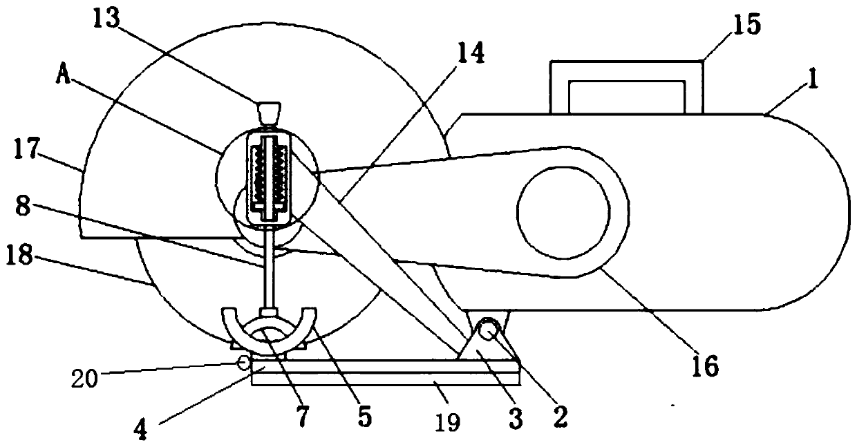 Damping steel bar cutting device used for constructional engineering