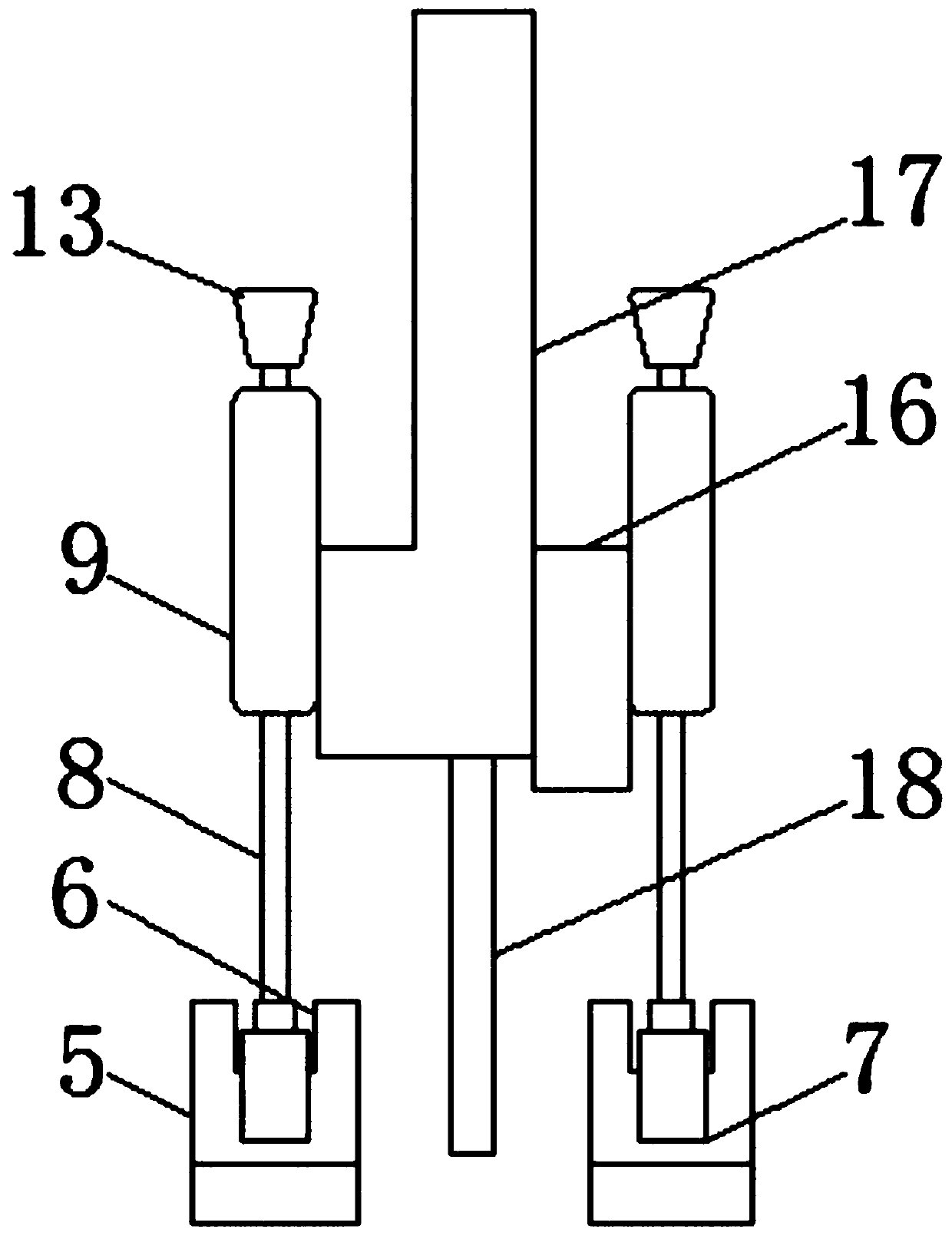 Damping steel bar cutting device used for constructional engineering