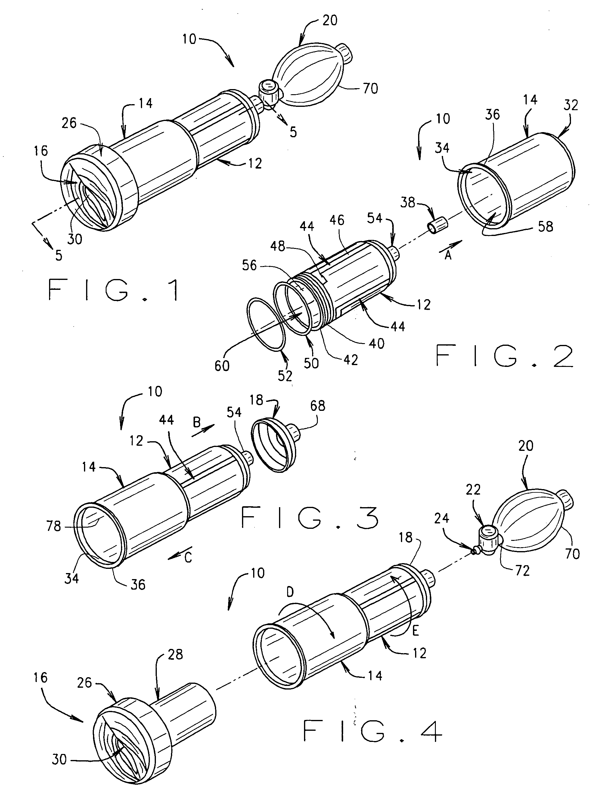 Collapsible vacuum device