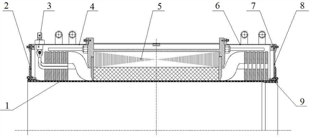 High-temperature superconducting motor liquid cooling air gap armature stator structure and assembling method