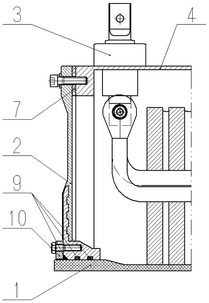 High-temperature superconducting motor liquid cooling air gap armature stator structure and assembling method