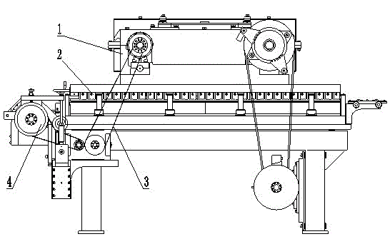 Manufacturing device of mesh grid of lead-acid storage battery