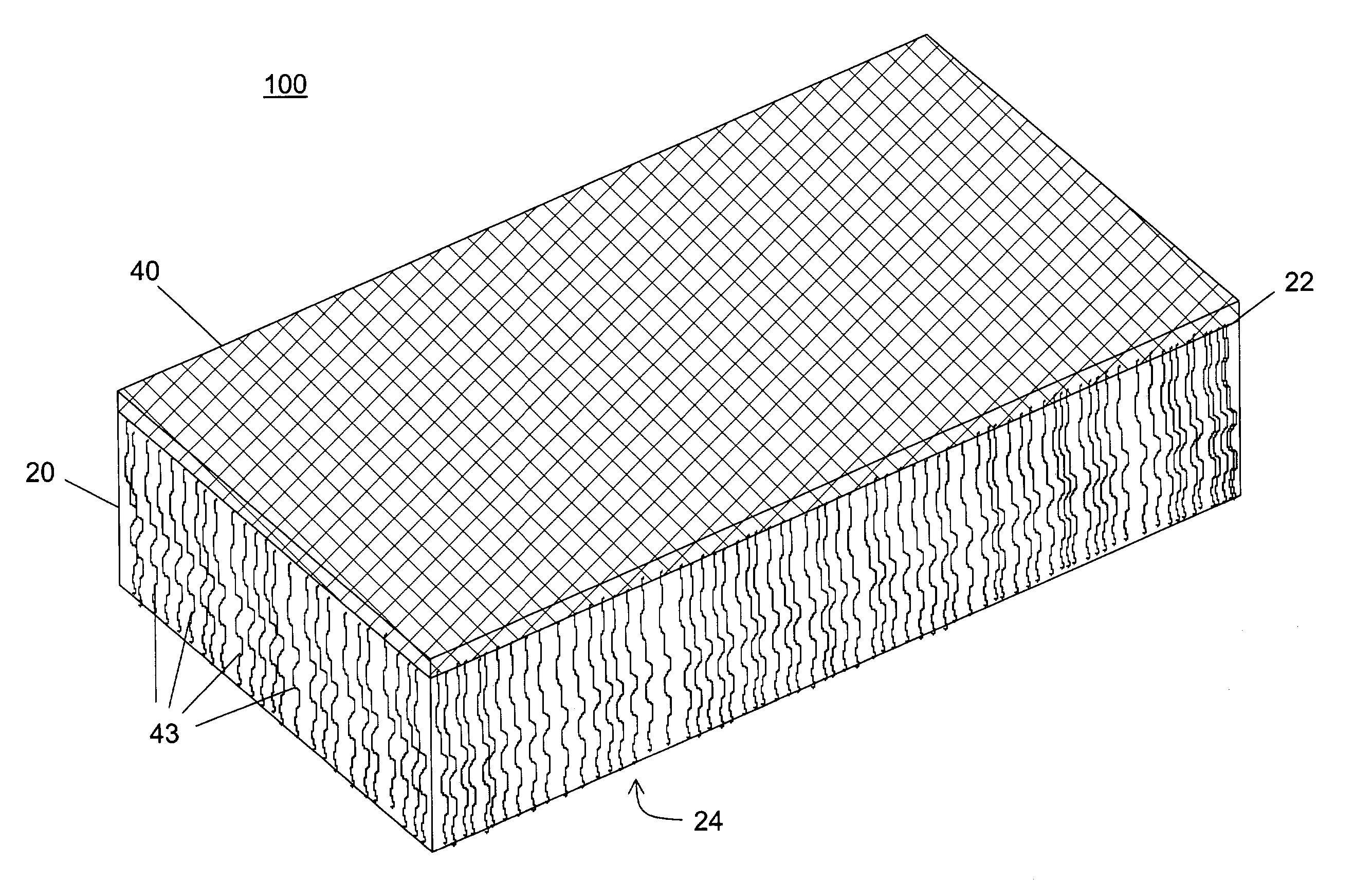 Multiplanar EMI shielding gasket and method of making