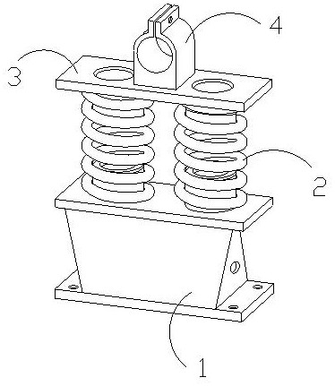 Multi-stage shock absorption supporting device for mechanical equipment in complex environments