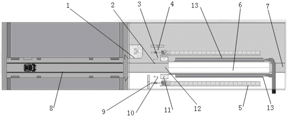 Automatic wire drawing system for side wall of rail vehicle and wire drawing process