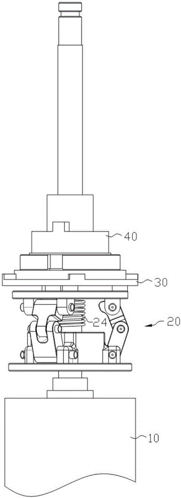 Connection mechanism for laparoscope operational robot devices