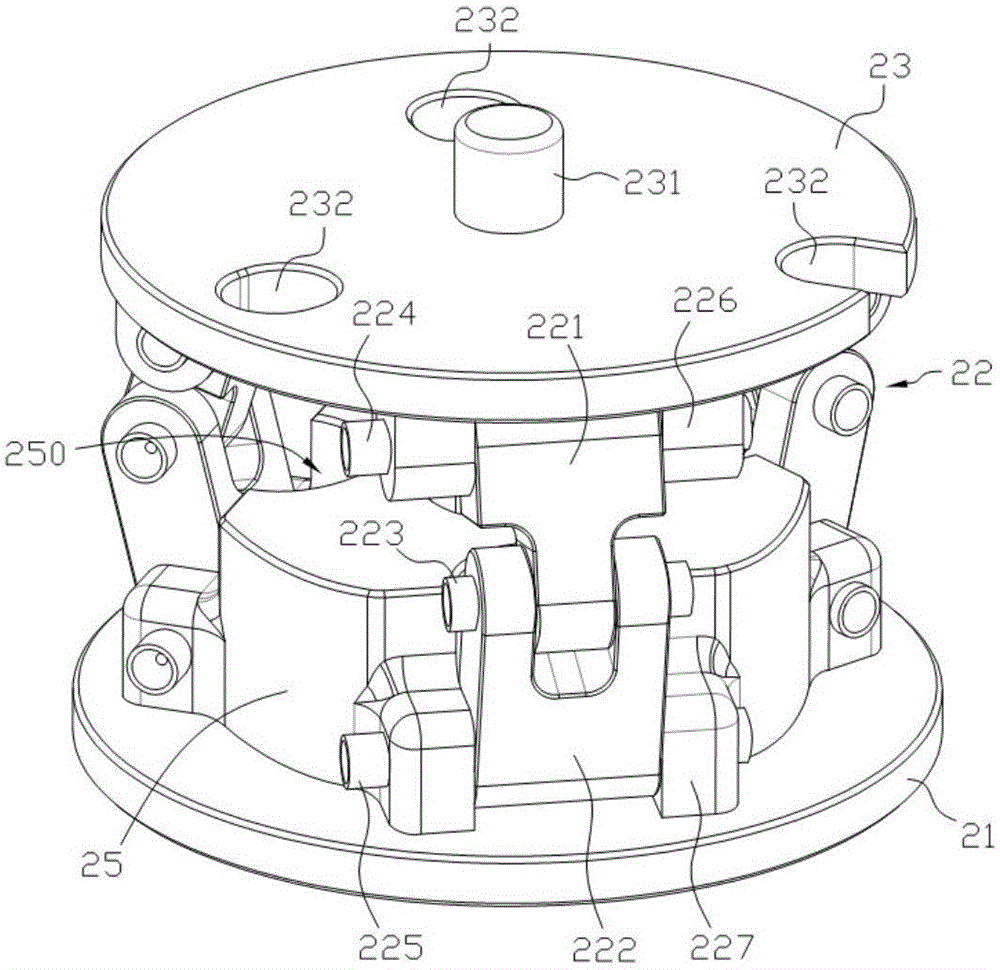 Connection mechanism for laparoscope operational robot devices