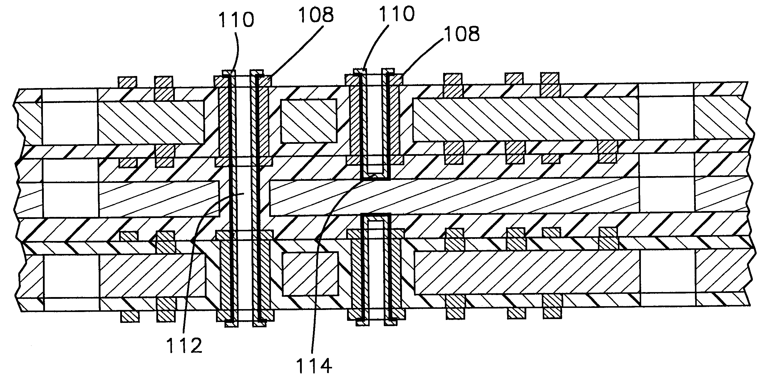 Composite laminate circuit structure and method of forming the same