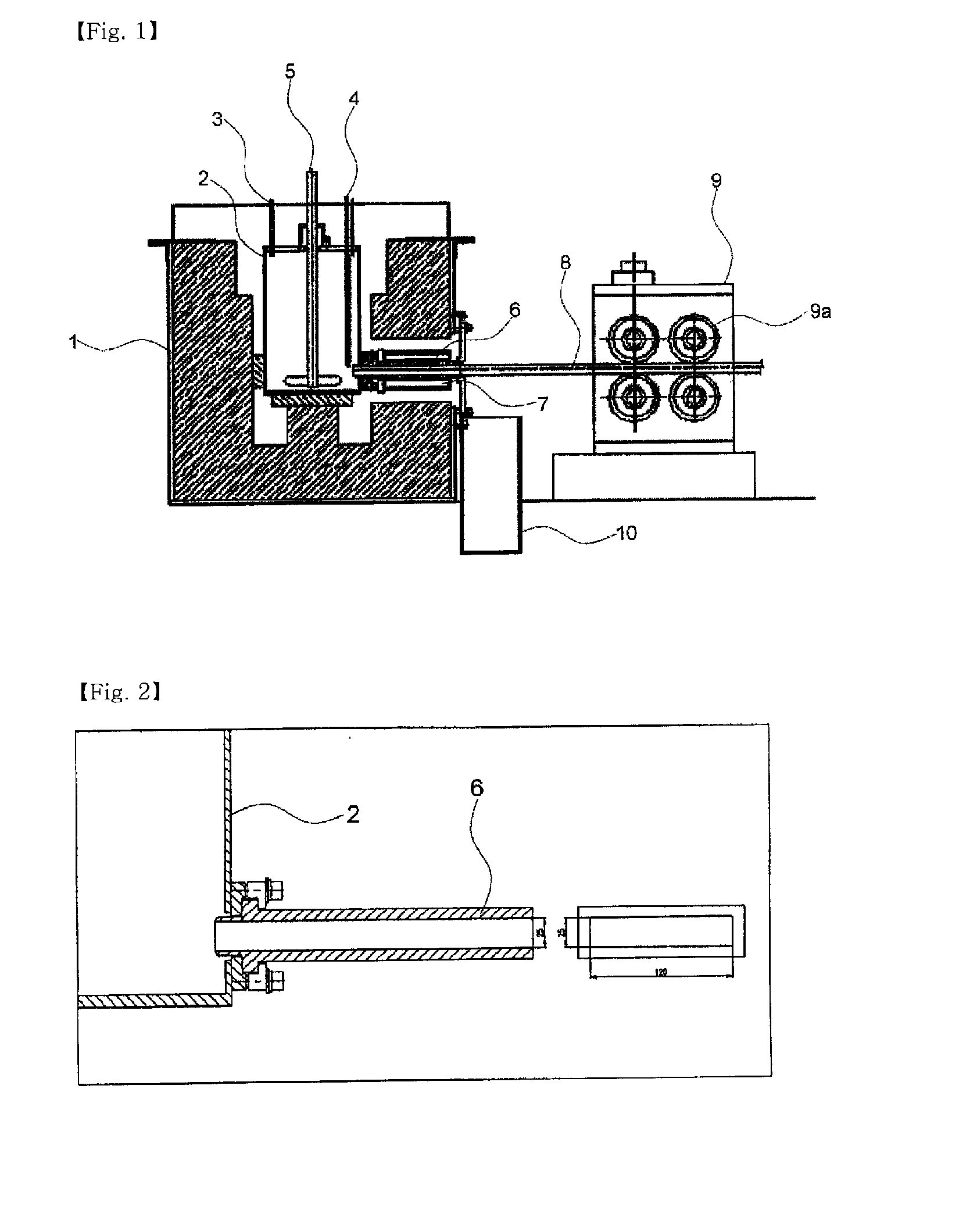 Apparatus for Horizontal Continuous Casting of Magnesium Alloys Plate and Manufacturing Method Thereof