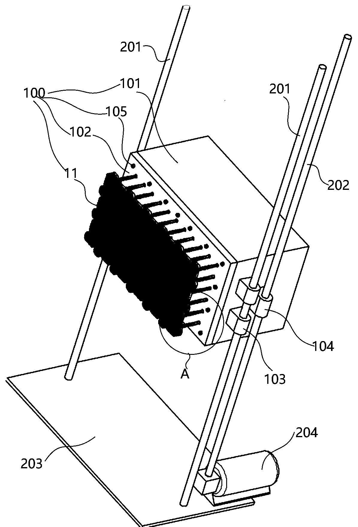 Full-automatic back rubbing machine