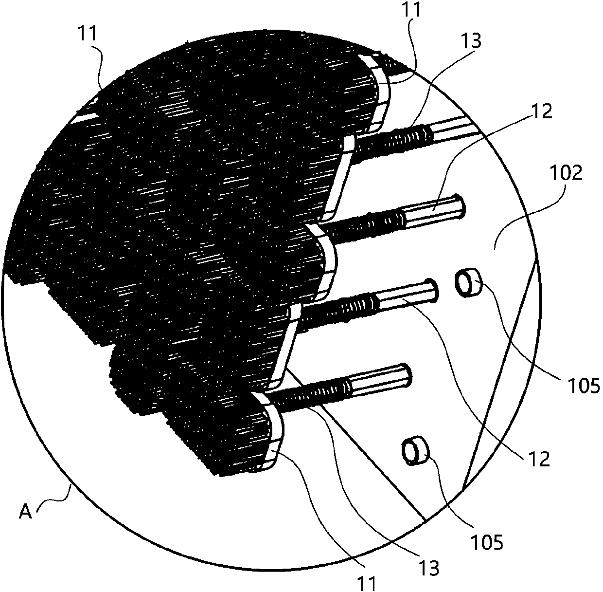 Full-automatic back rubbing machine