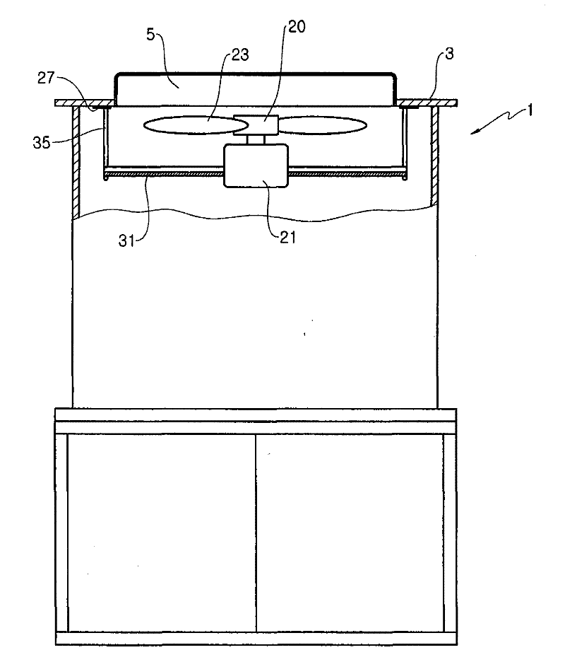 Fan support bench of outdoor unit