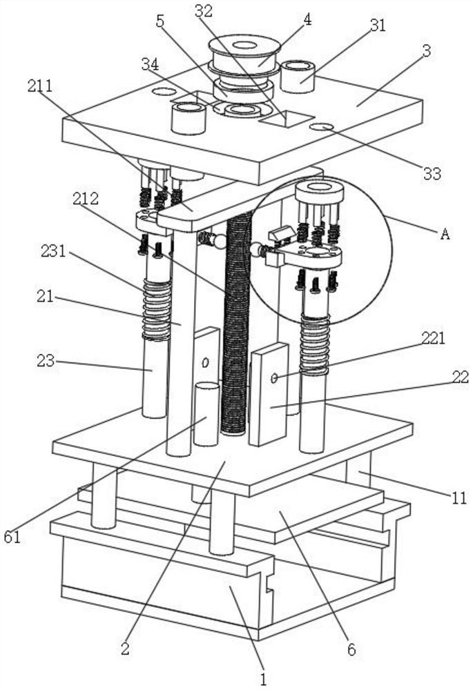 An ict pressure detection module with a stable guide support device