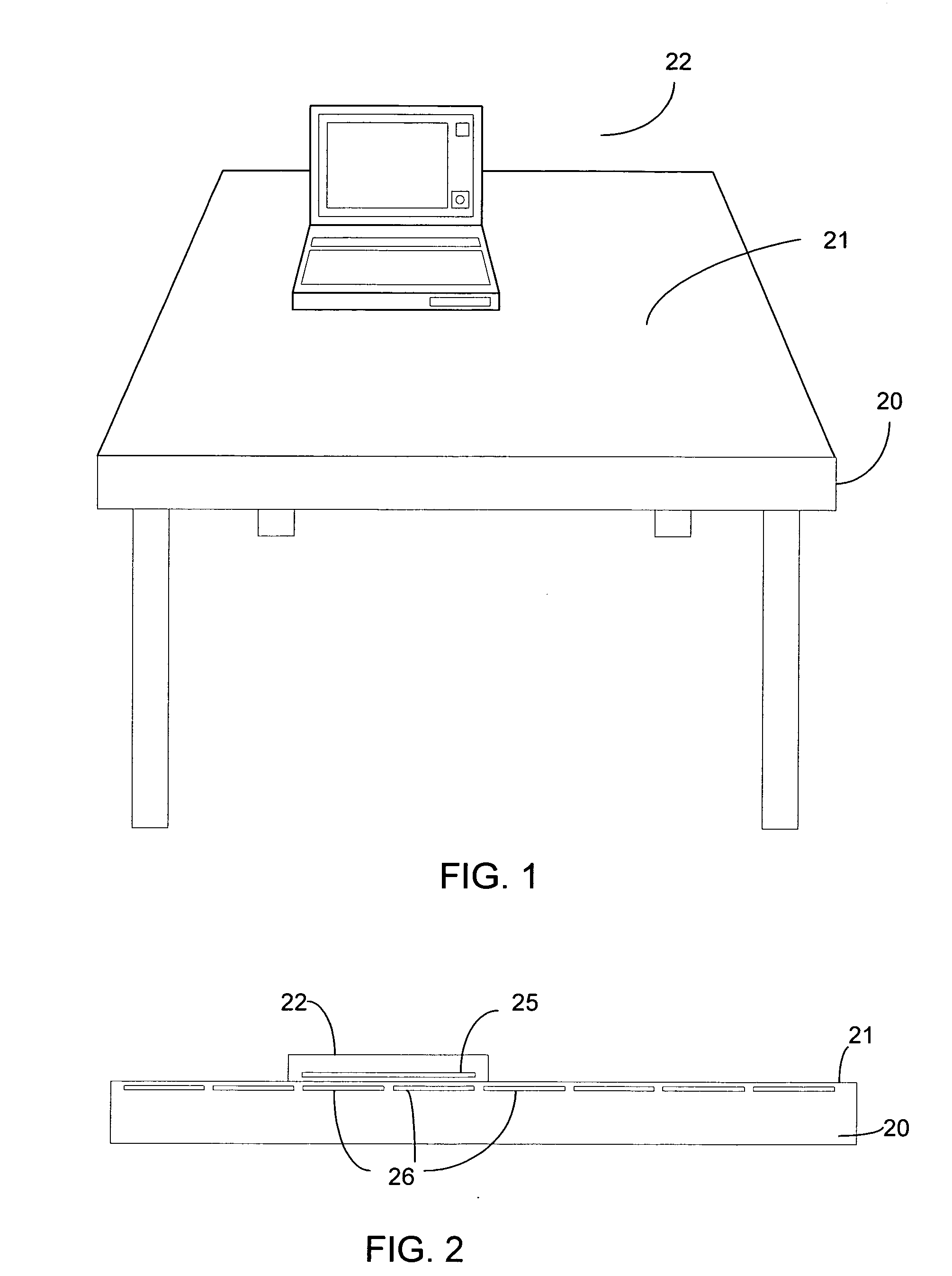 Inductive powering surface for powering portable devices