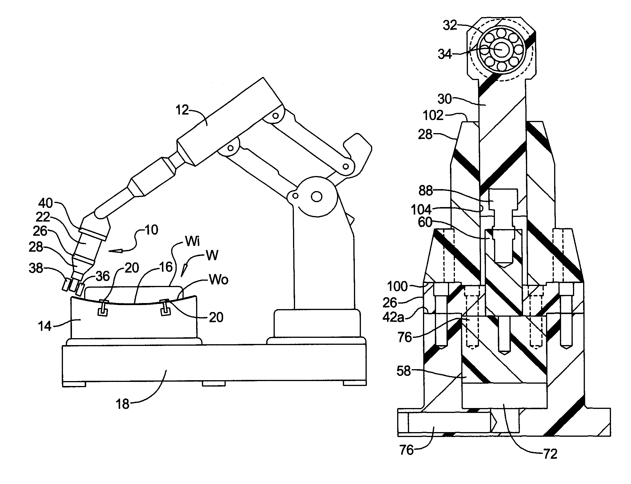 Vertical air compliant hemming head