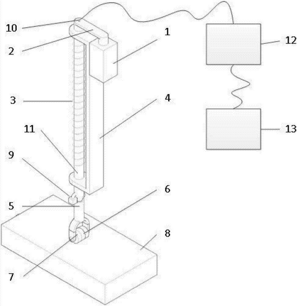 Continuous casting secondary cooling strand surface temperature contact measurement device