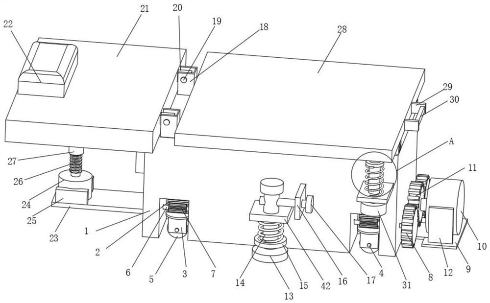 Ultrasonic department examining table with freely adjustable length and adjusting method thereof