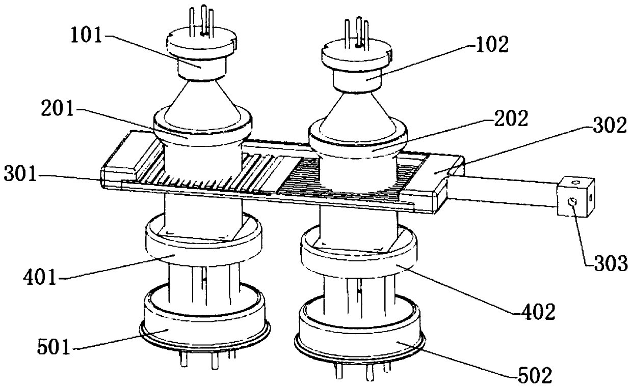 Two-dimensional micro-displacement sensor based on four-quadrant grating and detector