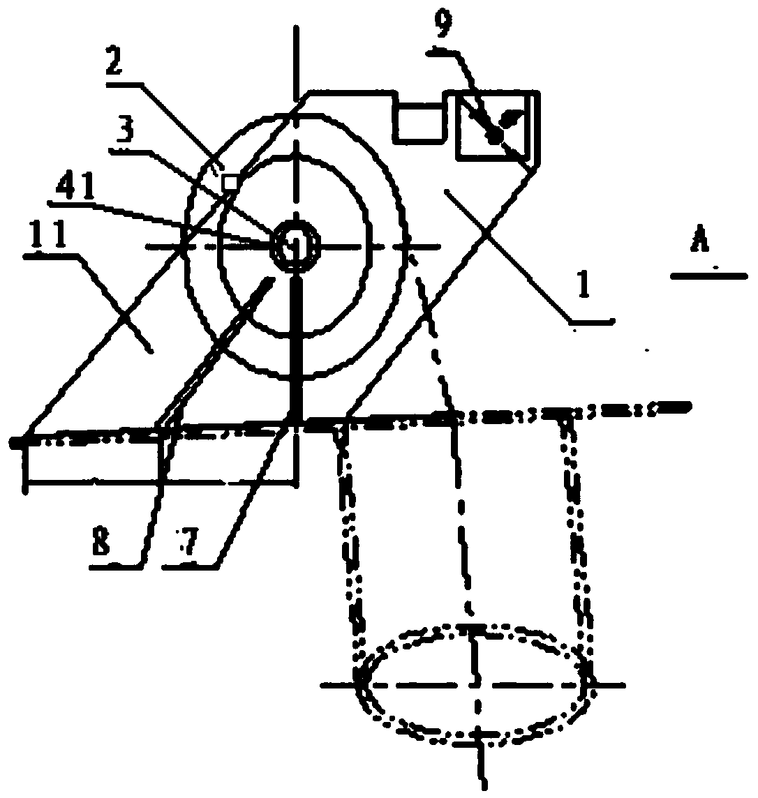 Idler wheel switch blade chain pulling device and manufacturing and installing technology of idler wheel switch blade chain pulling device