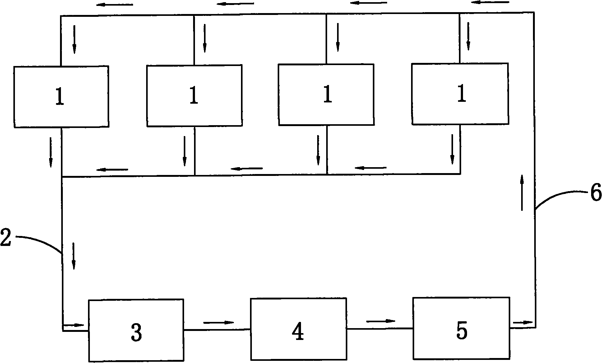 Centralized recovery processing equipment for copper powder of multiple circuit board surface brushing machines