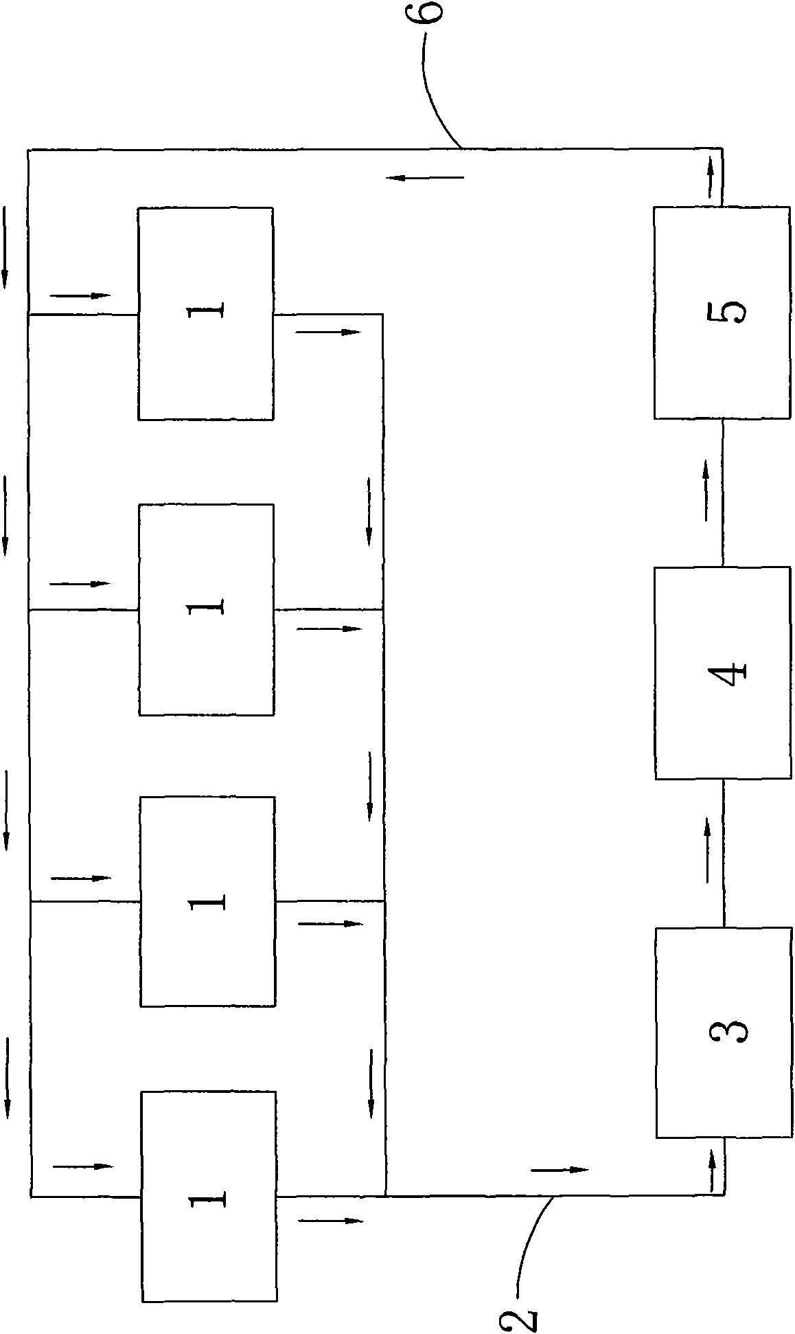 Centralized recovery processing equipment for copper powder of multiple circuit board surface brushing machines