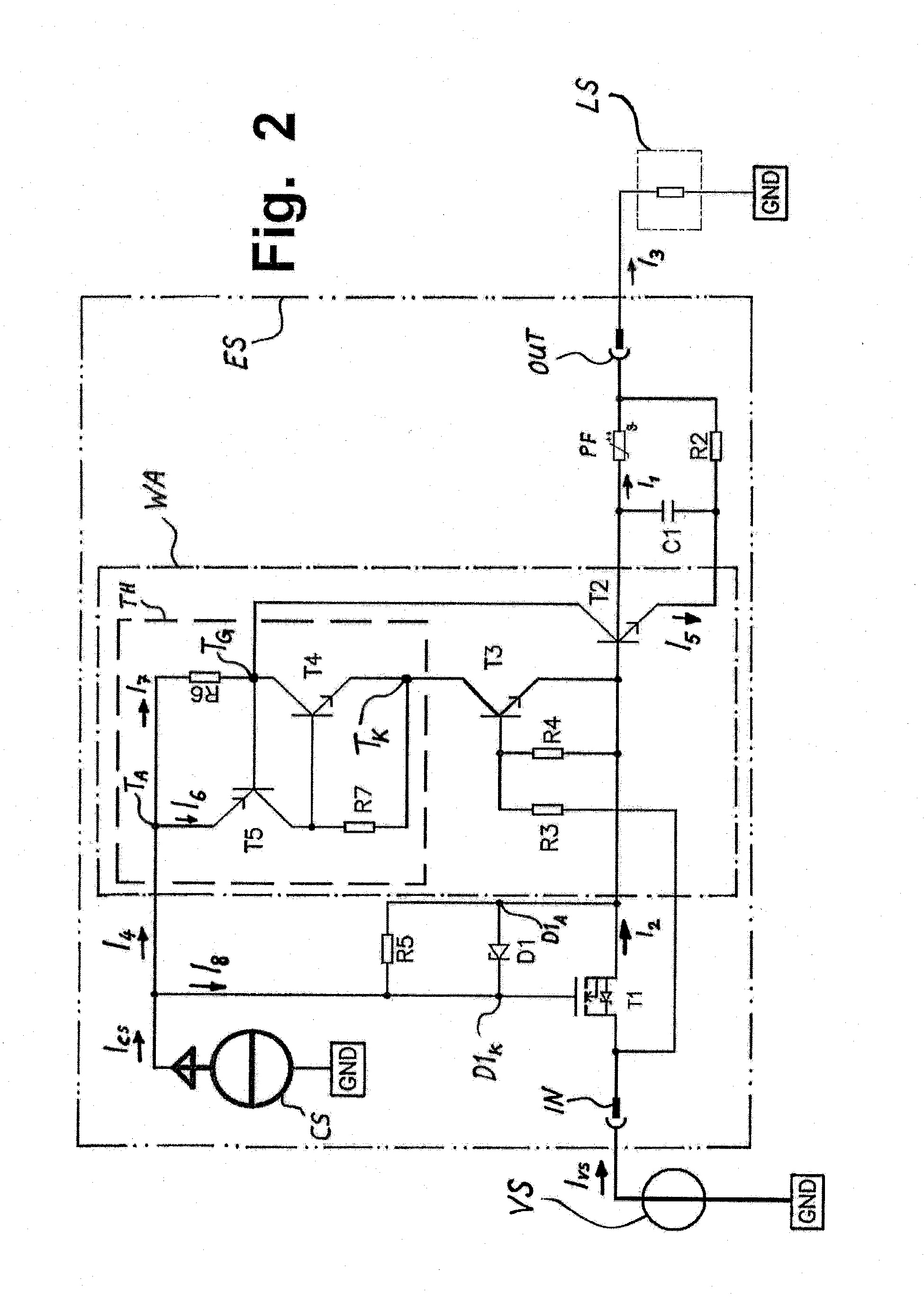 Electronic protection device, method for operating an electronic protection device, and use thereof