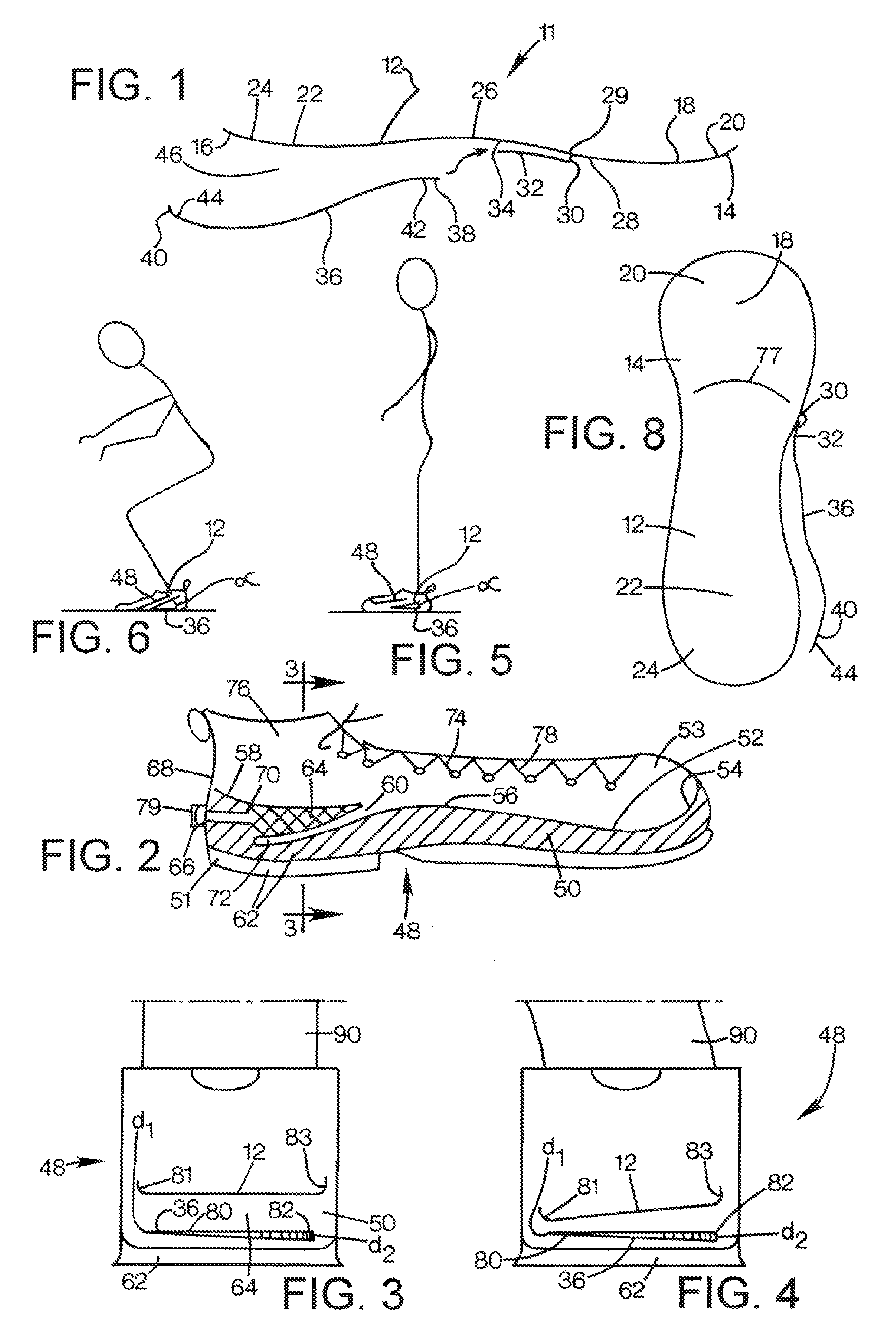 Shoe system with a resilient shoe insert