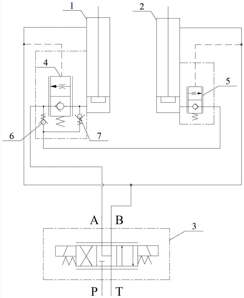 Dual Hydraulic Cylinder Synchronous Control System and Construction Machinery Applying the Control System