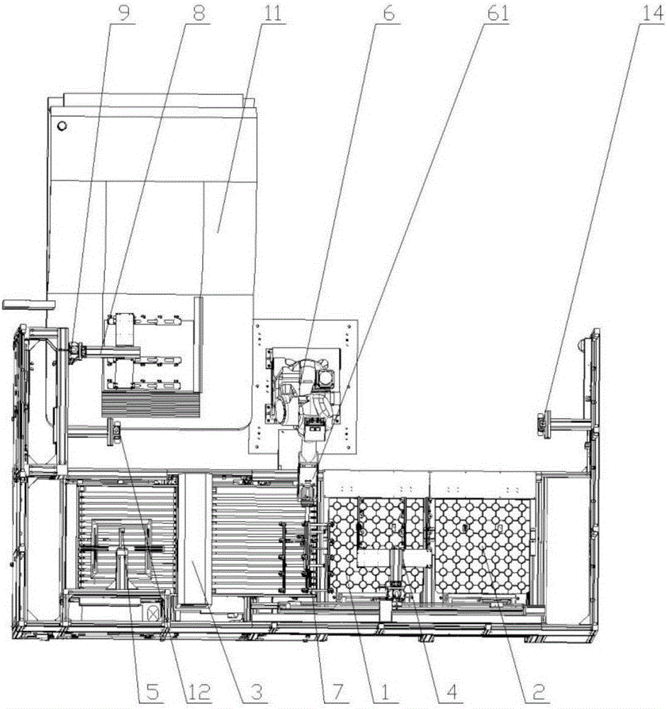 Board feeding and discharging system for full-automatic detection of printed circuit board