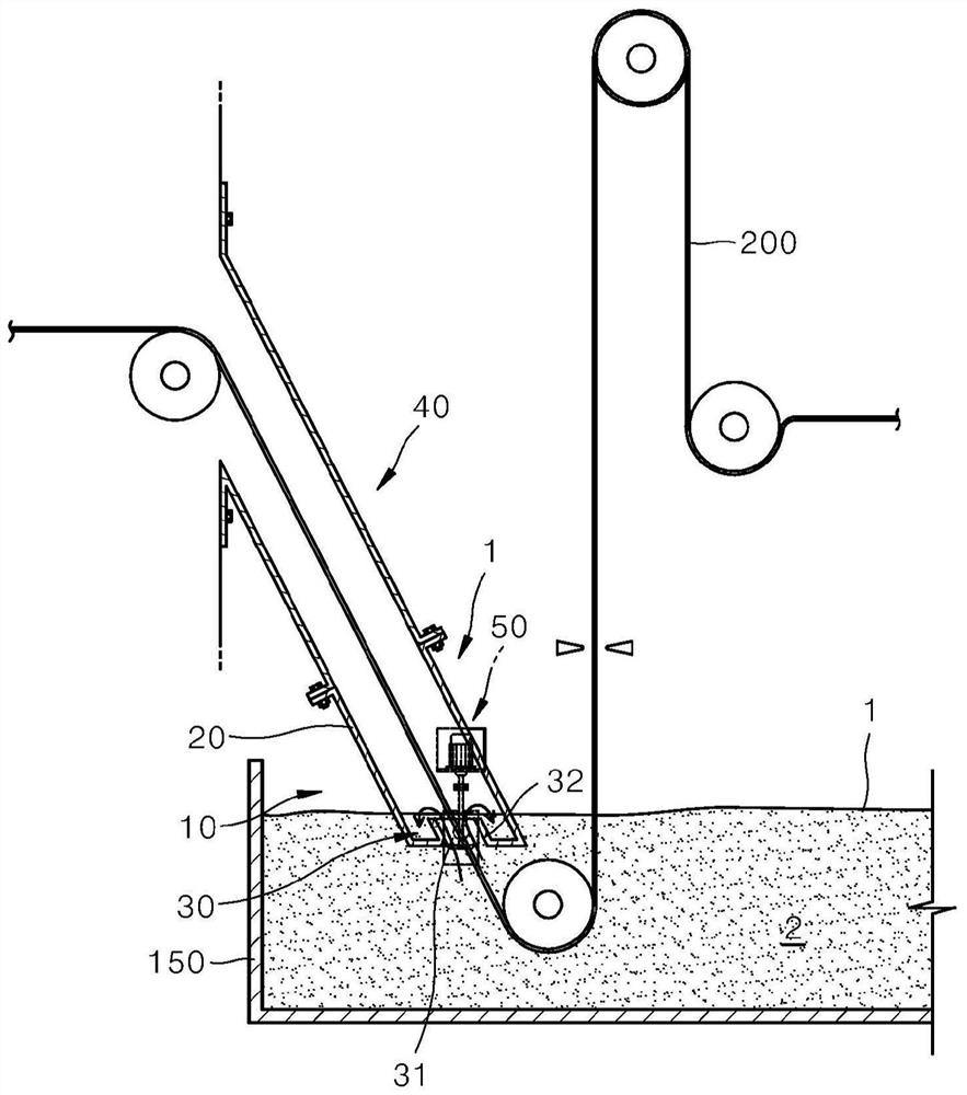 Device for removing foreign material from molten metal surface in steel sheet hot-dip galvanizing process