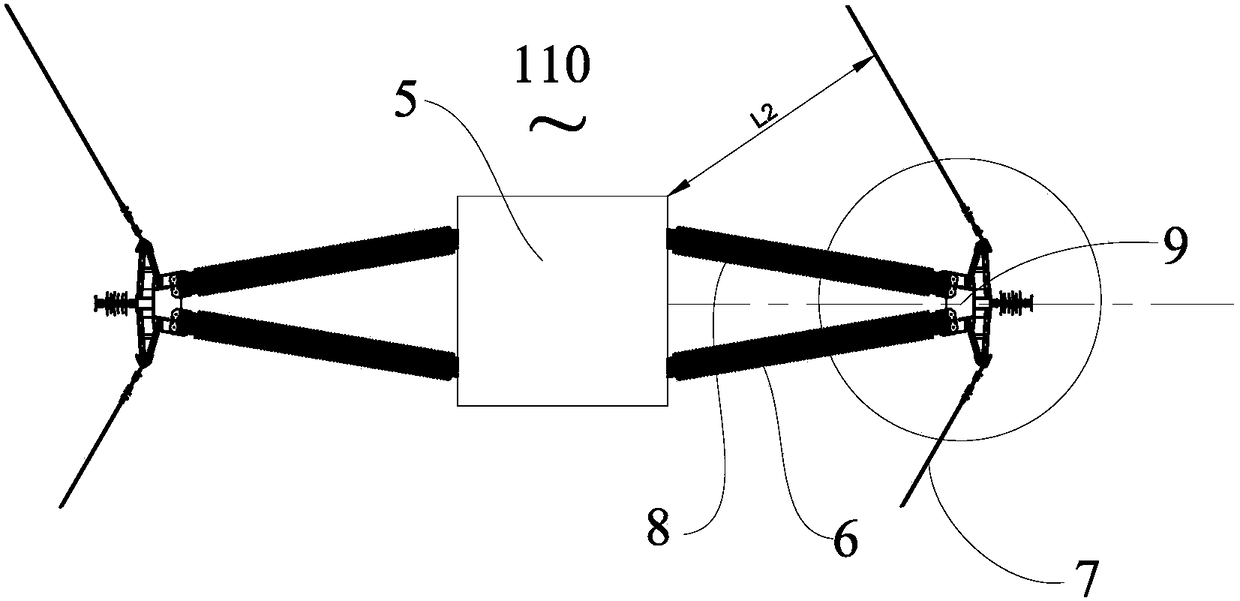 A cross-arm and corner tower